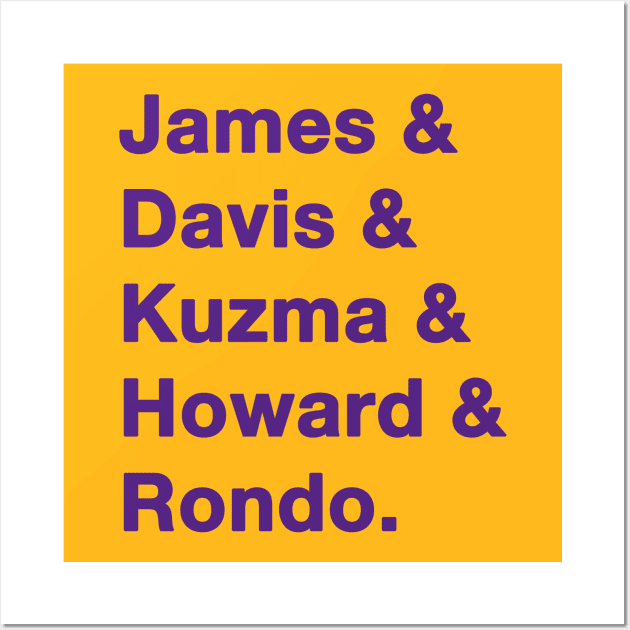 2020 LA Laker Greats Purple Wall Art by IdenticalExposure